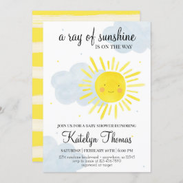 Sunshine Baby shower Invitation Gender Neutral Kaart