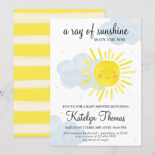 Sunshine Baby shower Invitation Gender Neutral Kaart