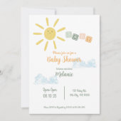 Sunshine Baby shower Invitation Kaart (Voorkant)