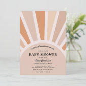 Sunshine Baby shower Invitation Kaart (Staand voorkant)