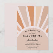 Sunshine Baby shower Invitation Kaart (Voorkant / Achterkant)