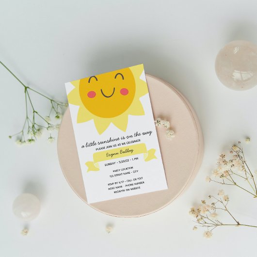 Sunshine Baby shower Invitation Kaart