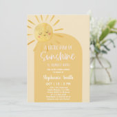 Sunshine Baby shower Invitation Kaart (Staand voorkant)