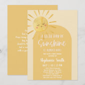 Sunshine Baby shower Invitation Kaart (Voorkant / Achterkant)