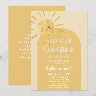 Sunshine Baby shower Invitation Kaart