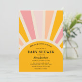 Sunshine Baby shower Invitation Kaart (Staand voorkant)