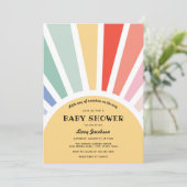 Sunshine Baby shower Invitation Kaart (Staand voorkant)