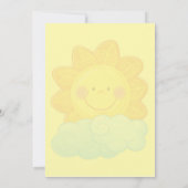 Sunshine Baby shower Invitation Kaart (Achterkant)