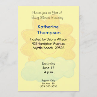Sunshine Baby shower Invitation Kaart