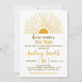 Sunshine Baby shower Invitation Kaart (Voorkant)