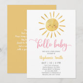 Sunshine Baby shower Invitation Kaart (Voorkant / Achterkant)