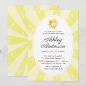 Sunshine Baby shower Invitation Kaart (Voorkant / Achterkant)