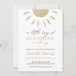 Sunshine Baby shower Invitation LEO Kaart