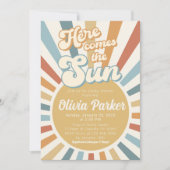 Sunshine Baby shower Invitation Retro  Kaart (Voorkant)