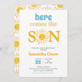 Sunshine Baby shower Kaart (Voorkant / Achterkant)