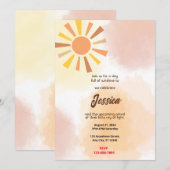 Sunshine Baby shower Kaart (Voorkant / Achterkant)