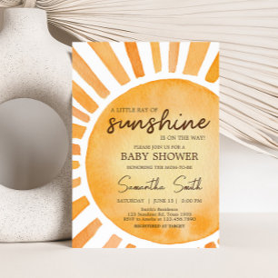 Sunshine Baby shower Kaart