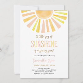 Sunshine Baby shower Kaart