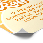 Sunshine Baby shower Luier Raffle Game Poster (Hoek)