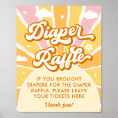 Sunshine Baby shower Luier Raffle Game Poster (Voorkant)