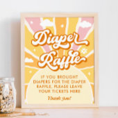 Sunshine Baby shower Luier Raffle Game Poster