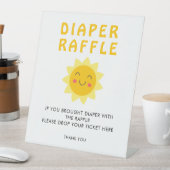 Sunshine Baby shower Luier Raffle teken Reclamebord Met Voetstuk (Insitu)