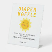 Sunshine Baby shower Luier Raffle teken Reclamebord Met Voetstuk (Voorkant)