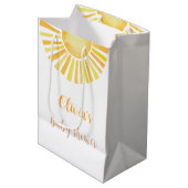 Sunshine baby shower Medium Gift Bag Cadeauzakje (Voorkant Gekanteld)