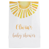 Sunshine baby shower Medium Gift Bag Cadeauzakje (Achterkant)