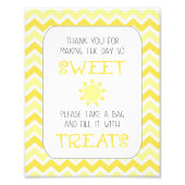 Sunshine baby shower neemt een traanje foto afdruk (Voorkant)