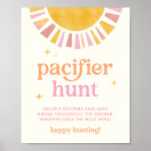 Sunshine Baby shower Pacifier Hunt Spelbord Poster (Voorkant)