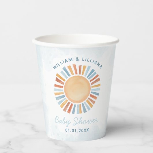 Sunshine Baby shower Paper Cups Papieren Bekers (Voorkant)