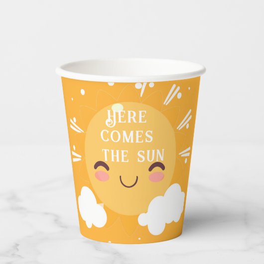 Sunshine baby shower papieren bekers (Voorkant)