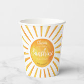 Sunshine Baby shower Papieren Bekers (Achterkant)