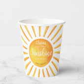 Sunshine Baby shower Papieren Bekers (Voorkant)