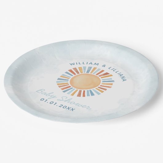 Sunshine Baby shower Papieren Bordje (Gekanteld)