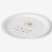 Sunshine Baby shower Papieren Bordje (Gekanteld)
