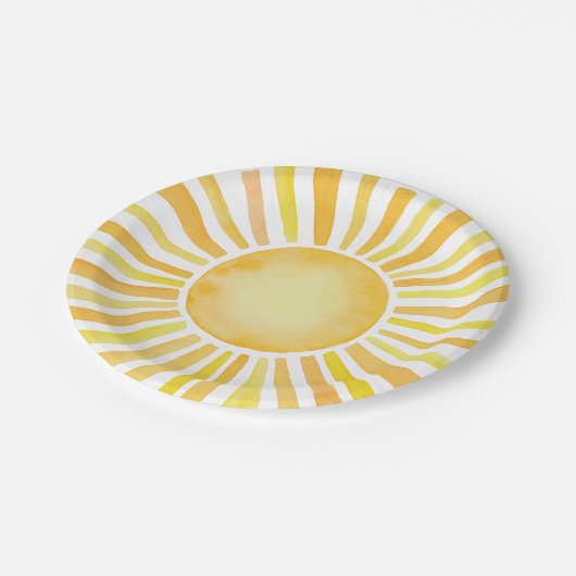 Sunshine baby shower papieren bordje (Gekanteld)