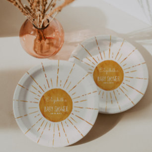 Sunshine Baby shower Papieren Bordje