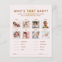 Sunshine Baby shower Raad het Baby fotospel