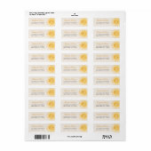 Sunshine Baby shower Return Address Etiket (Full Sheet)