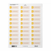 Sunshine Baby shower Return Address Etiket (Full Sheet)