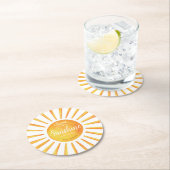 Sunshine Baby shower Ronde Kartonnen Onderzetter (Insitu)