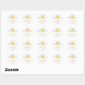 Sunshine Baby Shower  Ronde Sticker (Vel)