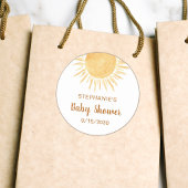 Sunshine Baby shower Ronde Sticker