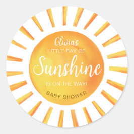 Sunshine Baby shower Ronde Sticker