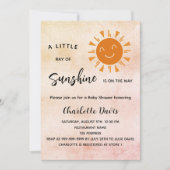 Sunshine Baby shower roze zon Kaart (Voorkant)