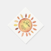 Sunshine baby shower servet (Hoek)