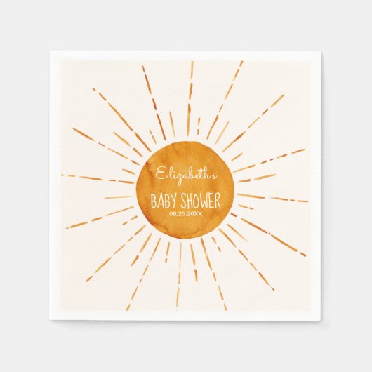 Sunshine Baby shower Servet (Voorkant)