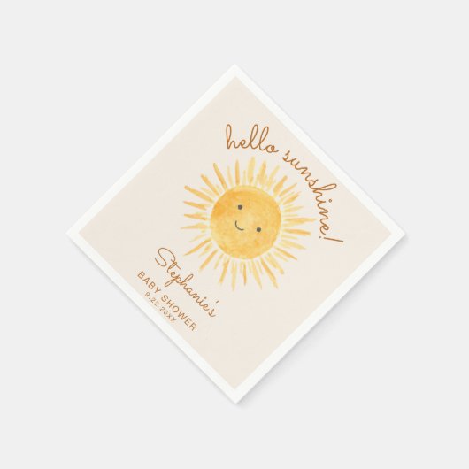 Sunshine Baby shower Servet (Hoek)